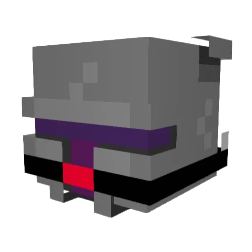 Achiibi Minecraft avatar head, 3D render