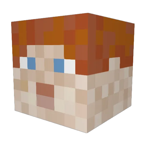 Achildr Minecraft avatar head, 3D render