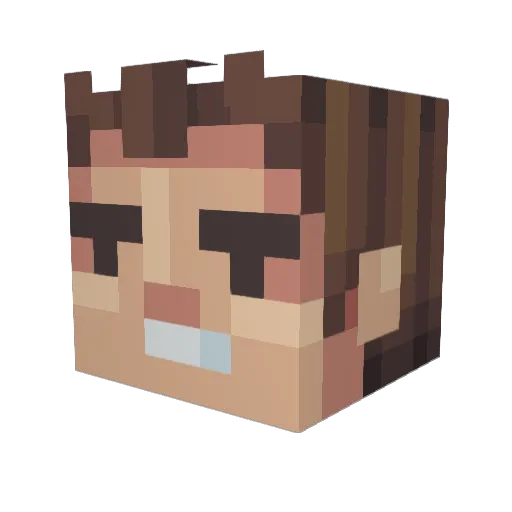Achileis Minecraft avatar head, 3D render