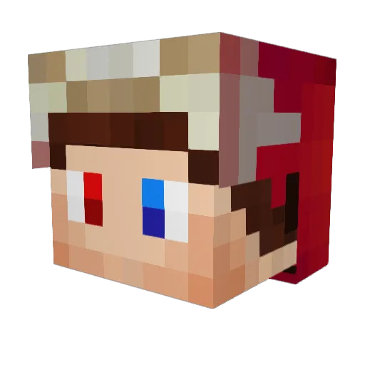 Achilles095 Minecraft avatar head, 3D render