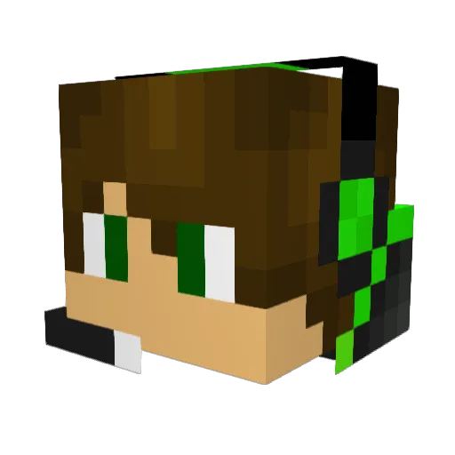 Achilles1978 Minecraft avatar head, 3D render
