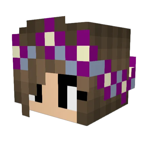 Achillia Minecraft avatar head, 3D render