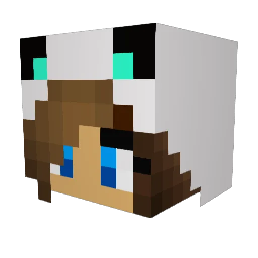 Achocolate Minecraft avatar head, 3D render