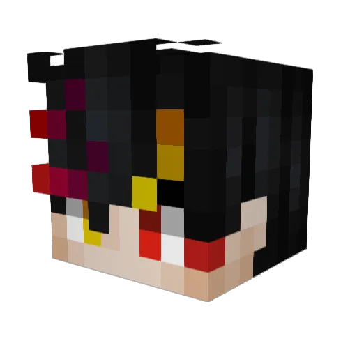 Achronel Minecraft avatar head, 3D render