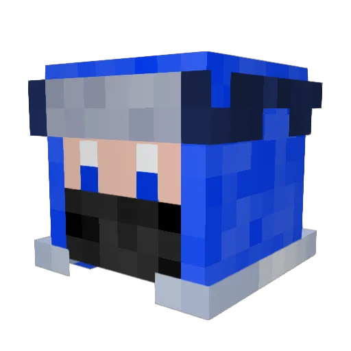 AchuZ Minecraft avatar head, 3D render
