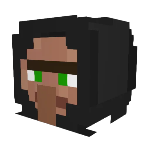 Achun_na Minecraft avatar head, 3D render