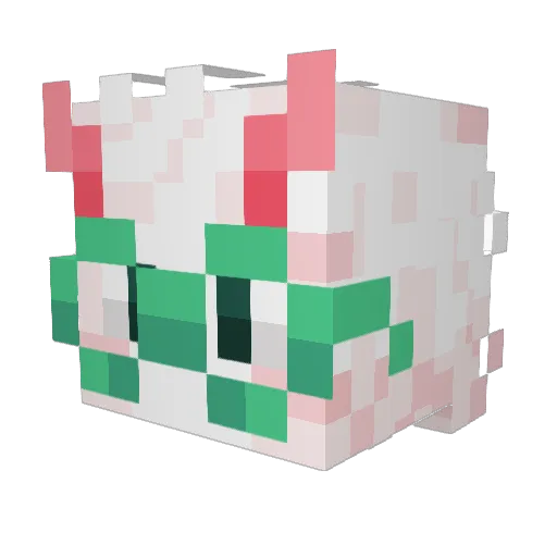 Achyver Minecraft avatar head, 3D render