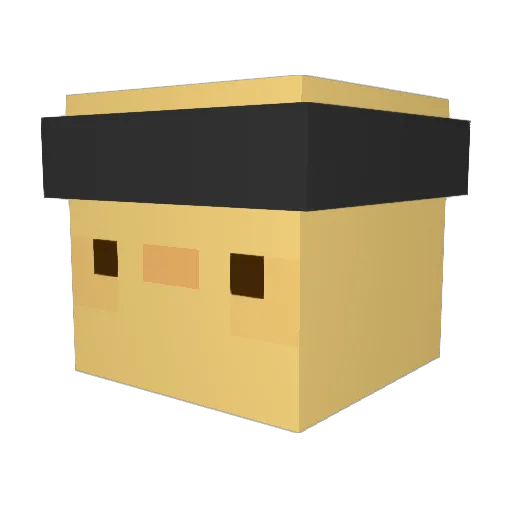 Aci_c Minecraft avatar head, 3D render