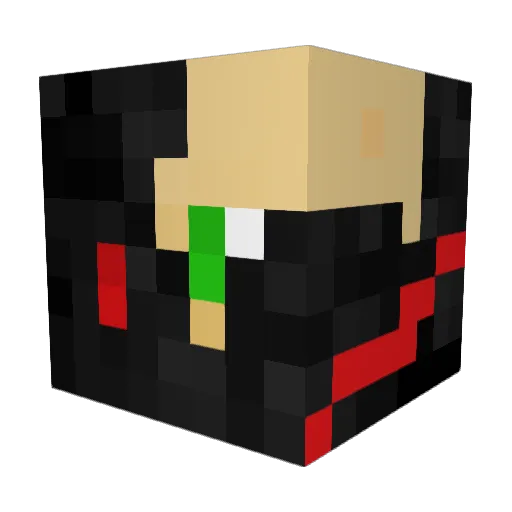 Acid2929 Minecraft avatar head, 3D render