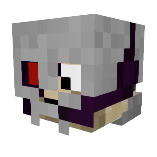 AcidDarknes Minecraft avatar head, 3D render