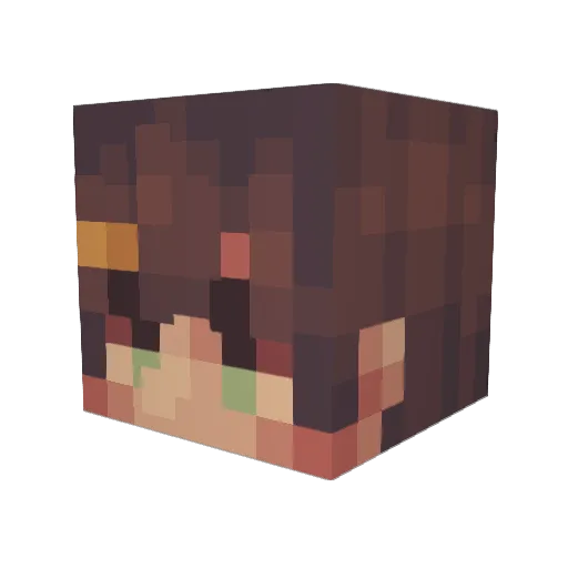 AcidGlxmour Minecraft avatar head, 3D render