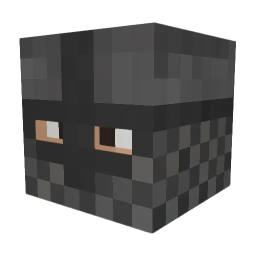 AcidMouth Minecraft avatar head, 3D render