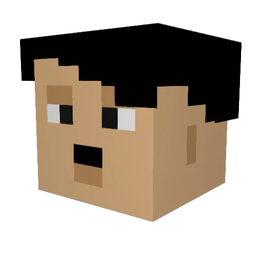 AcidPancake Minecraft avatar head, 3D render