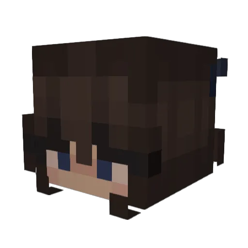 AcidQueenX Minecraft avatar head, 3D render