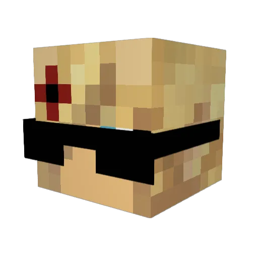 AcidThrill Minecraft avatar head, 3D render