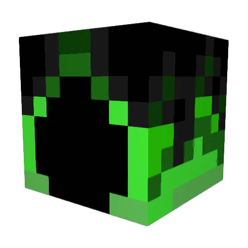 AcidWizard Minecraft avatar head, 3D render