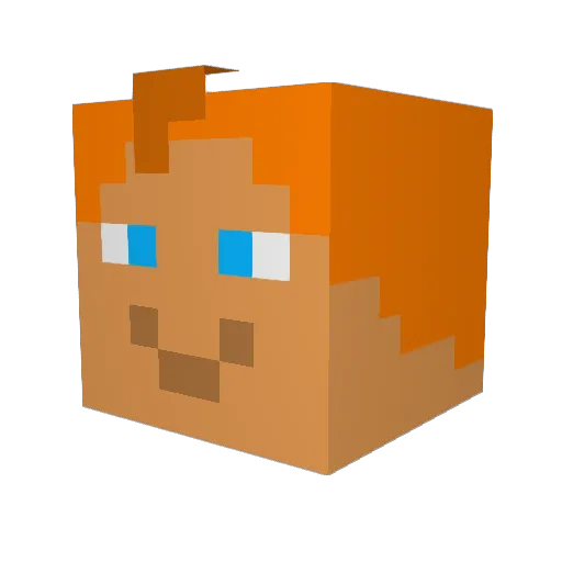 Acid_Ash Minecraft avatar head, 3D render