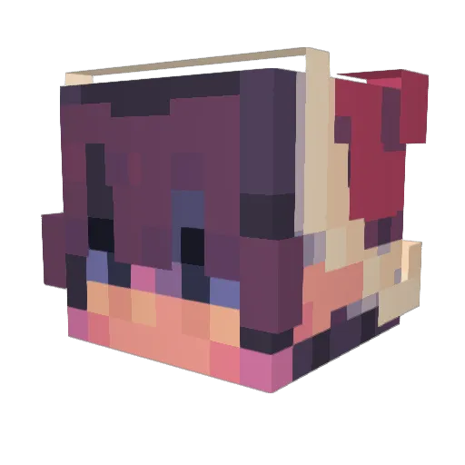 Acid_Fox Minecraft avatar head, 3D render