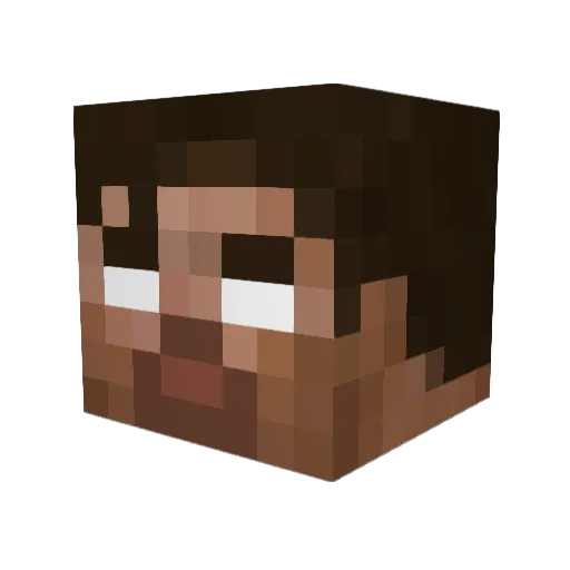 Acidbombz Minecraft avatar head, 3D render