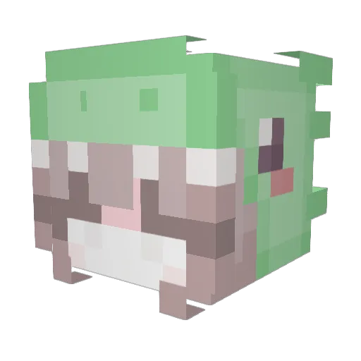 AcidicBlue374 Minecraft avatar head, 3D render