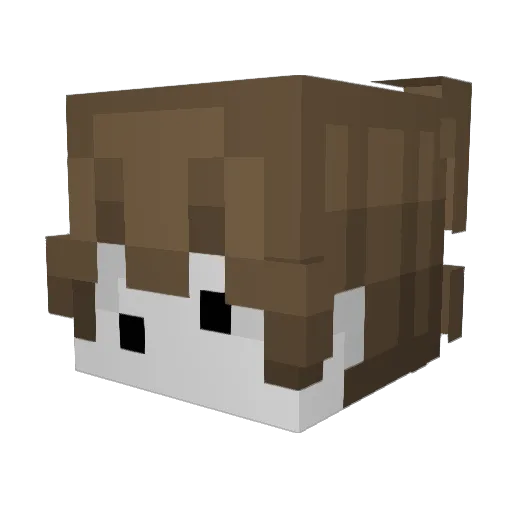 AcidicLuigi Minecraft avatar head, 3D render