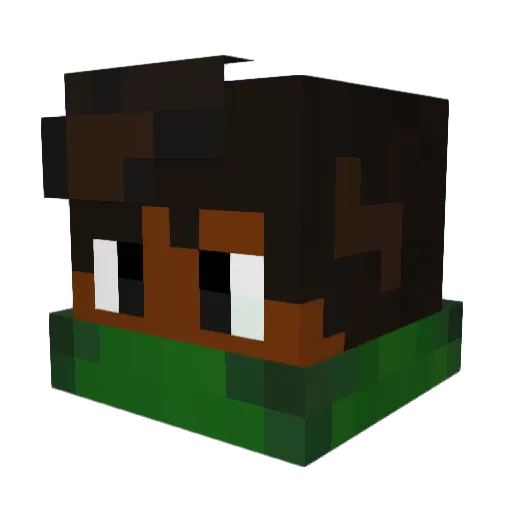 AcidicMan Minecraft avatar head, 3D render