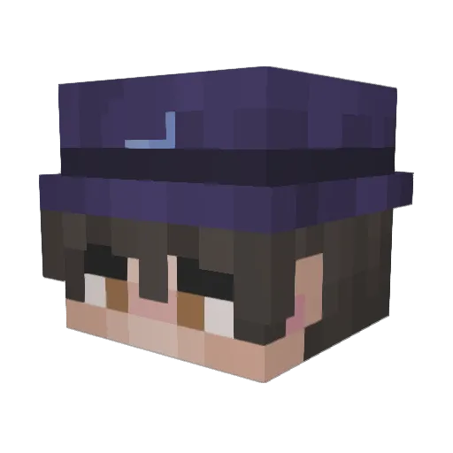 AcidicPvP Minecraft avatar head, 3D render