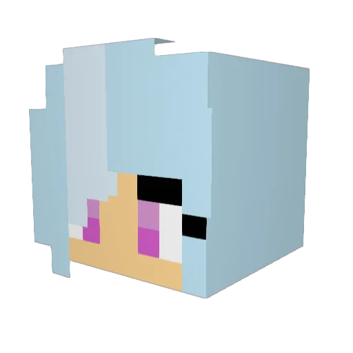 AcidicTrixie Minecraft avatar head, 3D render