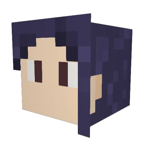 AcidicWeeb Minecraft avatar head, 3D render