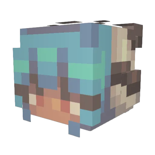 Acidic_Key Minecraft avatar head, 3D render