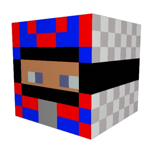 AcidrossGaming Minecraft avatar head, 3D render
