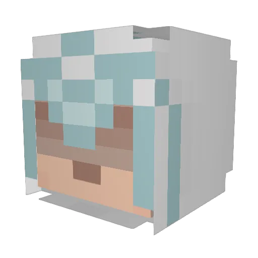 Acidule Minecraft avatar head, 3D render