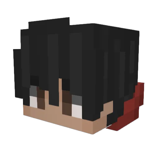 Acieu Minecraft avatar head, 3D render