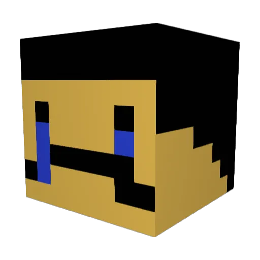 AcimaByte Minecraft avatar head, 3D render