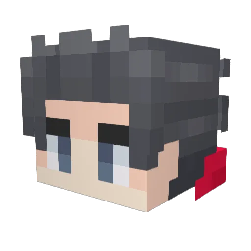 AcingTheAttorney Minecraft avatar head, 3D render