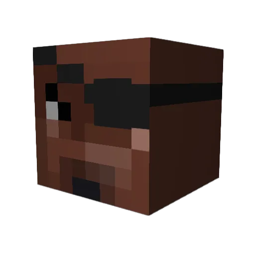 Acizzle Minecraft avatar head, 3D render