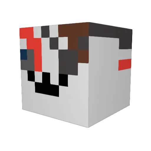 AckeBackeB Minecraft avatar head, 3D render