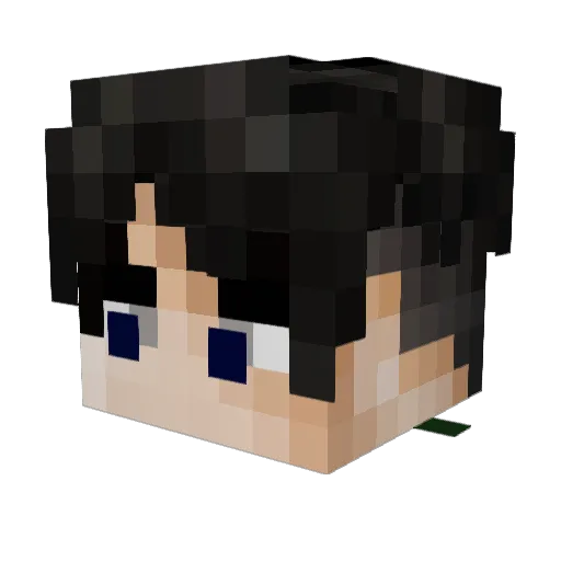 Ackermannie Minecraft avatar head, 3D render