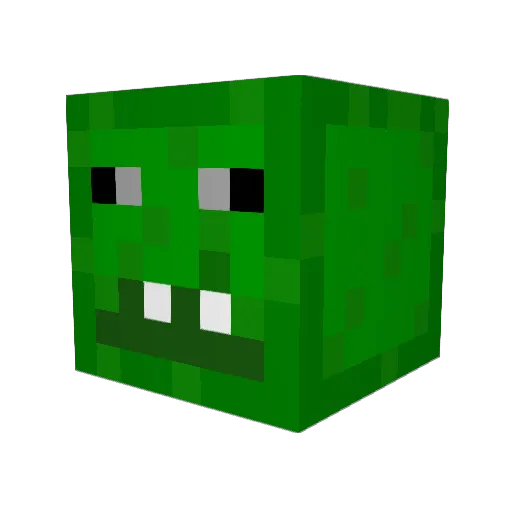Ackew Minecraft avatar head, 3D render