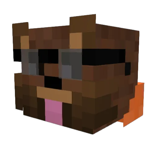 Acki1111 Minecraft avatar head, 3D render