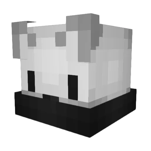 Ackwha Minecraft avatar head, 3D render