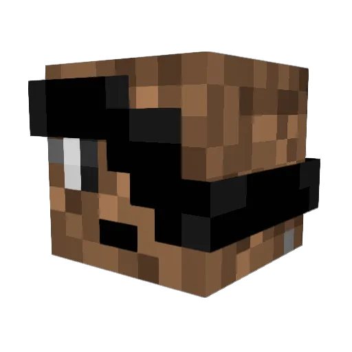 Ackzl Minecraft avatar head, 3D render