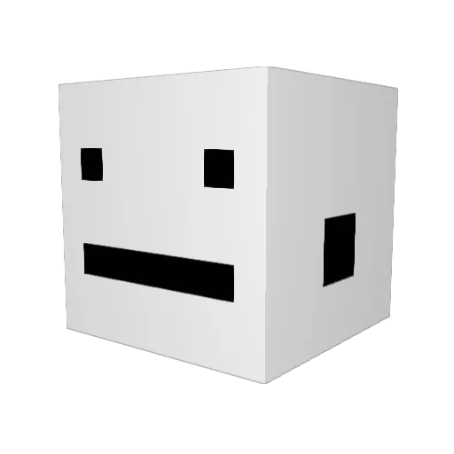 Aclazer Minecraft avatar head, 3D render