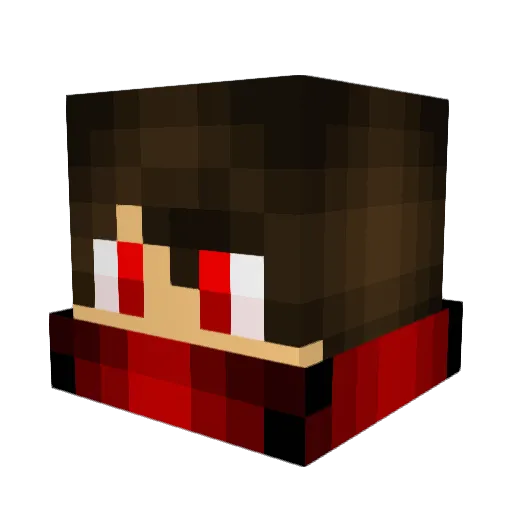 Aclex Minecraft avatar head, 3D render
