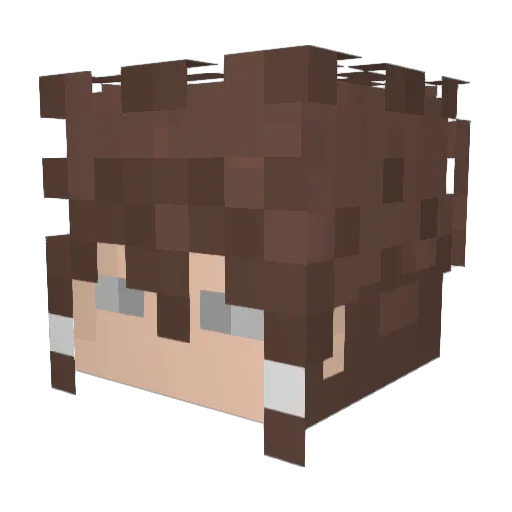 AcnologiaGames Minecraft avatar head, 3D render