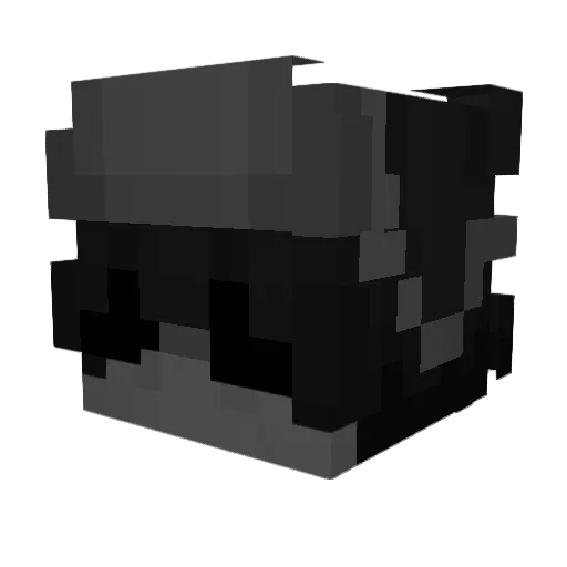Acom06 Minecraft avatar head, 3D render