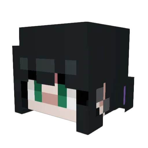 AcornDaTrickster Minecraft avatar head, 3D render