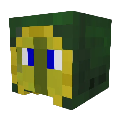 Acornfortytwo Minecraft avatar head, 3D render