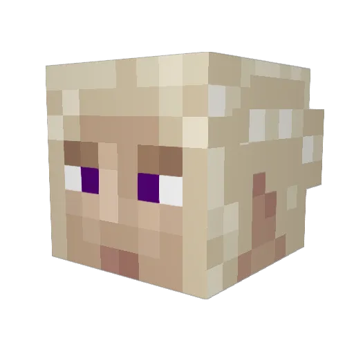 AcousticBanana Minecraft avatar head, 3D render