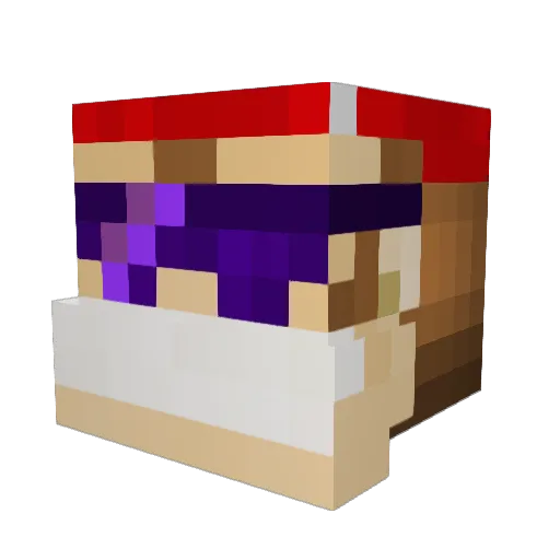AcousticGoat Minecraft avatar head, 3D render
